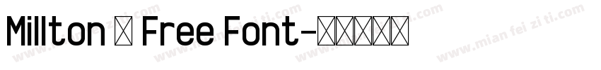 Millton – Free Font字体转换